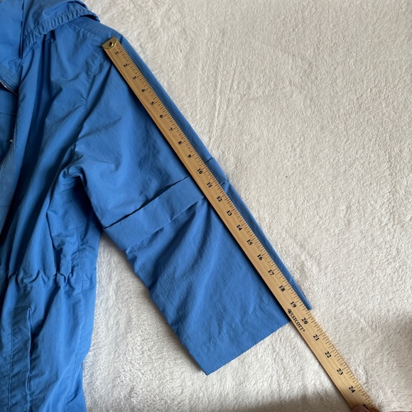 MASSIMO DUTTI Soft Blue Size Small Women's Rain Coat Jacket Model 6740 - Picture 15 of 16